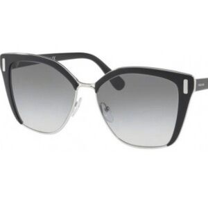 PRADA Black Cat-Eye Women's Sunglasses - Gradient Lenses